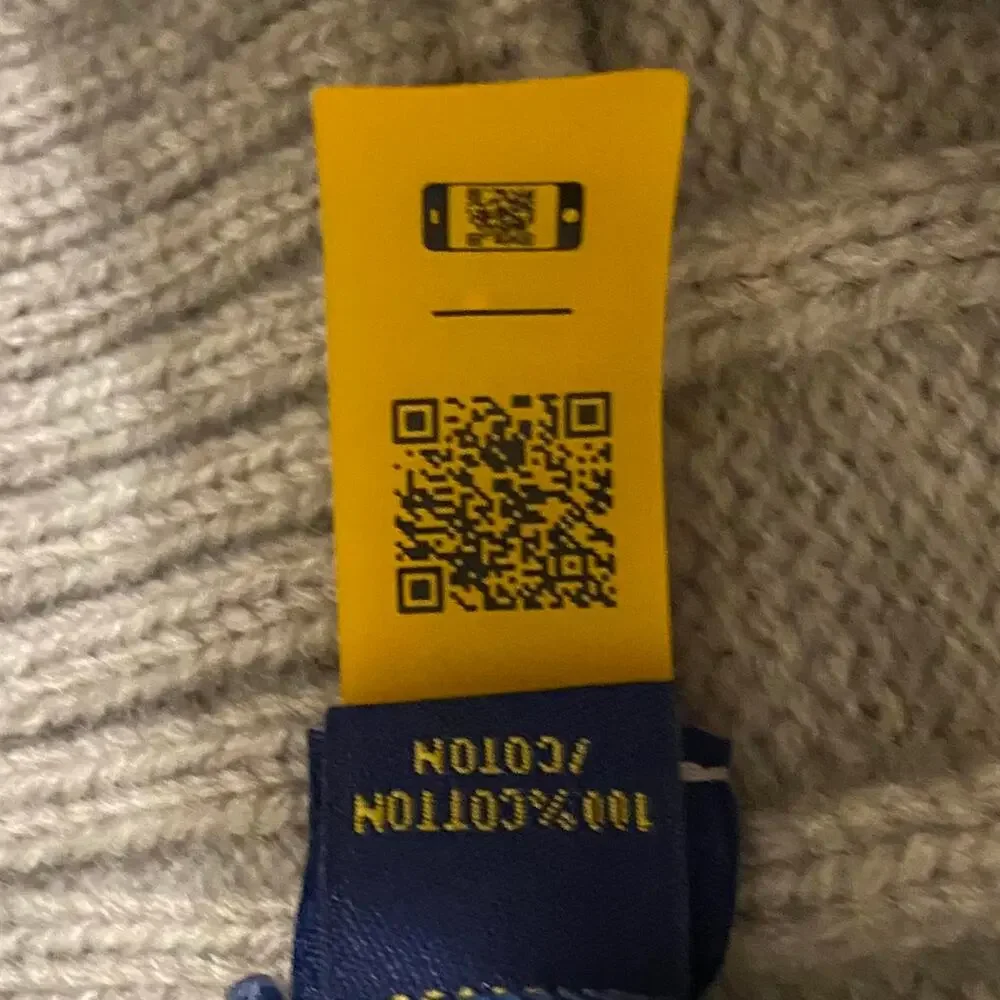 Polo Ralph Lauren grey cable knit cotton quarter zip sweater